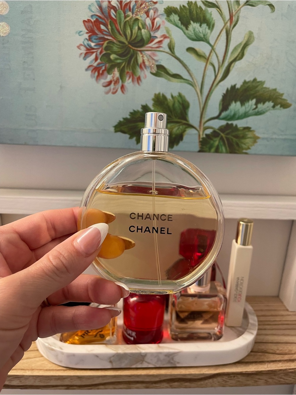 CHANEL Chance Eau de Parfum - Clear Bottle with Golden Perfume